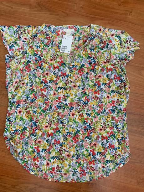 Kvietkovaná blúzka nová, h&m,l