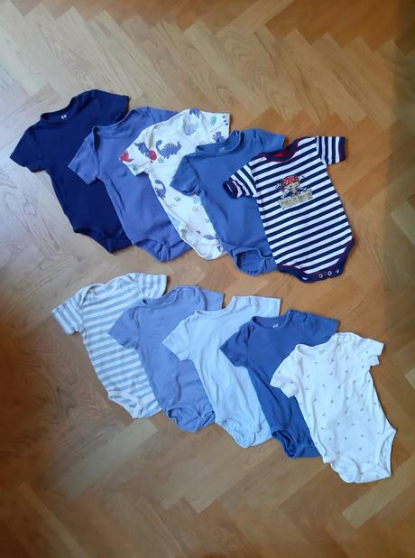 10 x h&m body námornícke, h&m,86