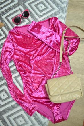 Elastické sexi body zamatové najtrendy s/m, m
