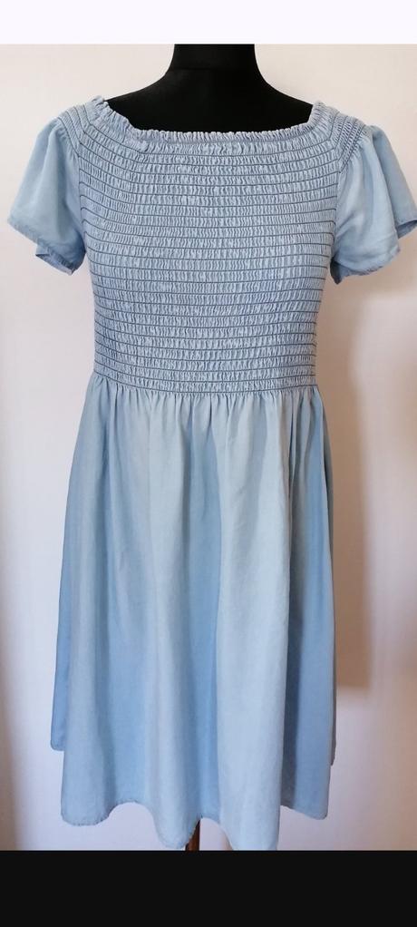 Riflové carmen šaty l/xl, l
