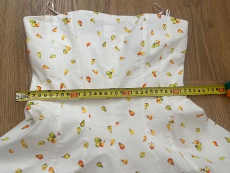 Zara šaty s ovocným vzorom xxs, zara,xs