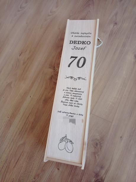 Drevená krabička na fľašu, 