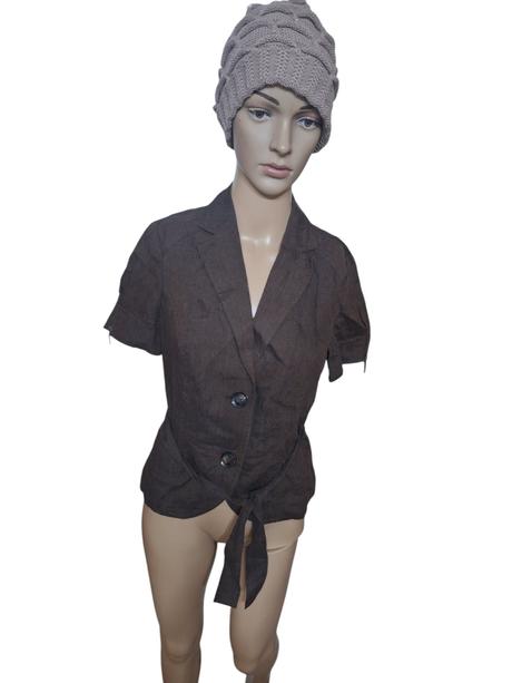 Dámska ľanová blúzka s opaskom, 34