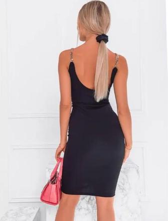 Rebrovane šaty s retiazkou s/m, m / s