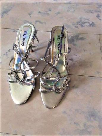 Strieborné sandálky, 40