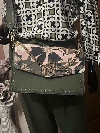 Khaki ružová kabelka na plece zn. liu jo originál, liu jo