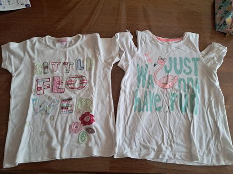 Biele šaty a tričká, 122–134