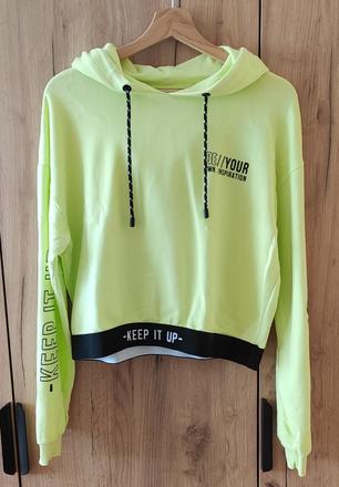Dámska cropp mikina, bershka,m