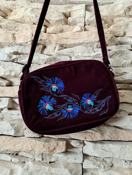 Semišová bordová kabelka reserved, reserved