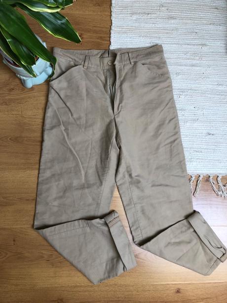 Hnedé/ béžové elegantné nohavice, l