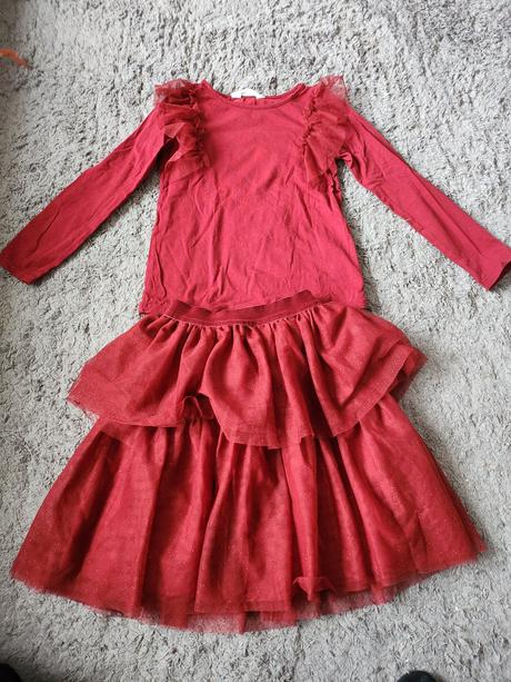 Komplet - tričko a sukna, h&m,128