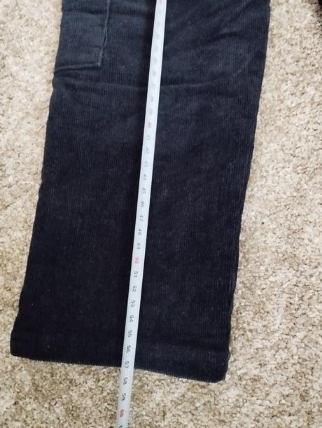 Oteplené menčestrové nohavice, 110