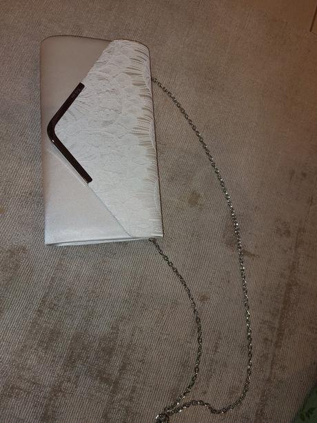 Biela mini svadobná kabelka,