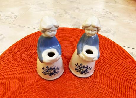 Porcelánové svietniky 2 ks,