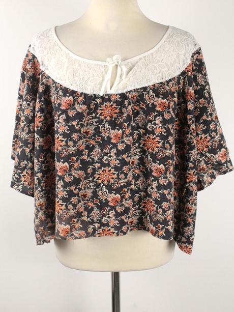 S čipkou blúzka abercrombie & fitch veľ. l, abercrombie&fitch,l