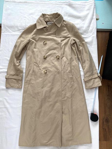 Klasický bavlnený béžový dlhý trenčkot, m