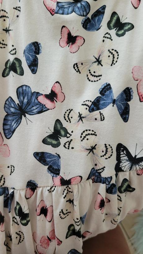 Šaty s motylikmi, h&m,134