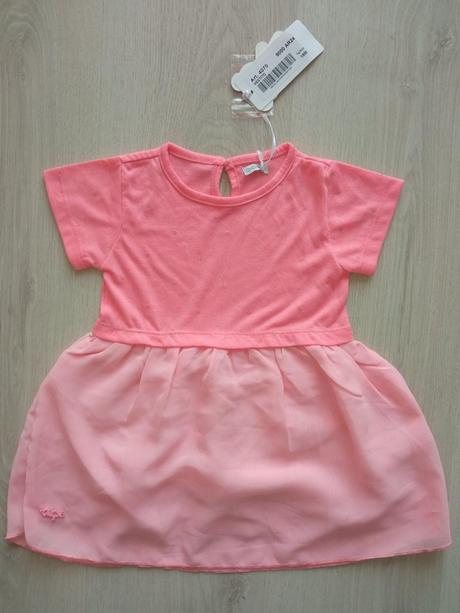 Ružové dievčenské šaty overkids (18 mes.), 86