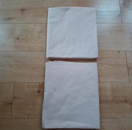 2x béžová bavlnená plachta, 