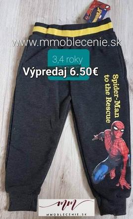 Tepláky spiderman, disney,98 / 104