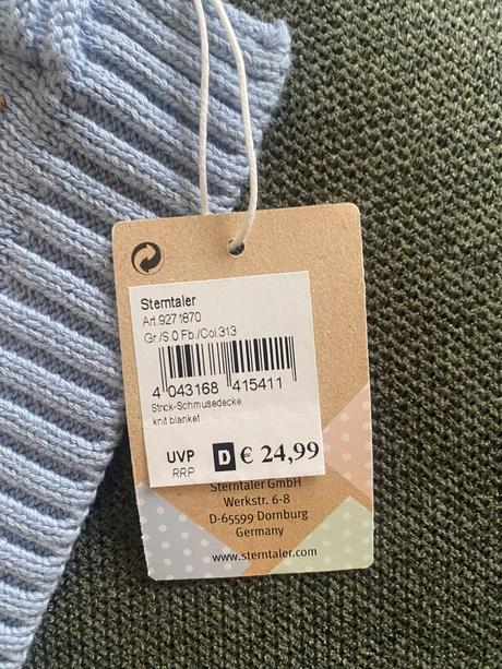 Krásna modrá pletená deka s hviezdami, 