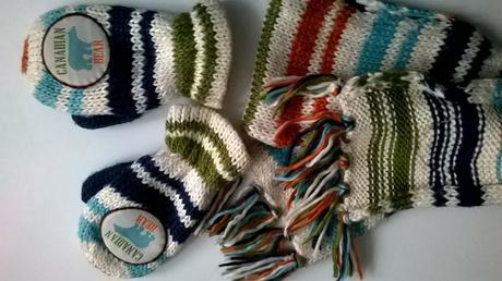 Rukavičky a šálik canadian bear veľ. 86 / 92, c&a,86