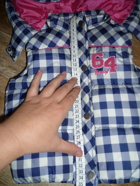 Kockovaná zateplená vesta noppies, 80