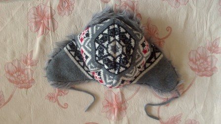 Ušatá pletená čiapka s kožušinovým vnútrom gate, 116