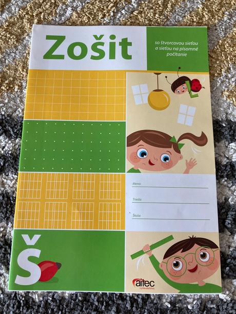 Zošit š- zošit s pracovnými listami na matematiku, 