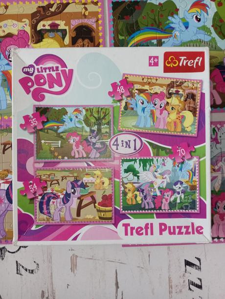 4x puzzle my little pony, 
