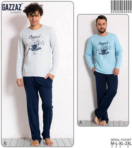 Pánske kvalitné bavlnené pyžamo, l - xxxl