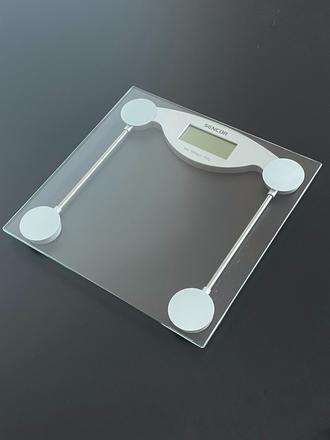 Sencor sklenená priehľadná osobná váha sbs111, 