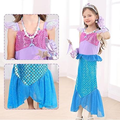10-dielny kostým malá morská panna ariel, 