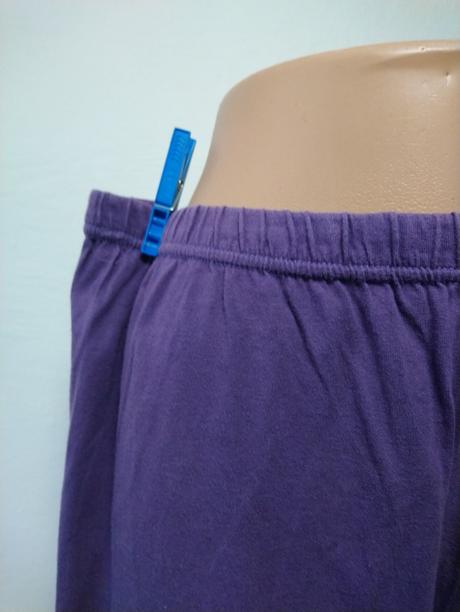 Dámske tmavo fialové pyžamové nohavice, xxl