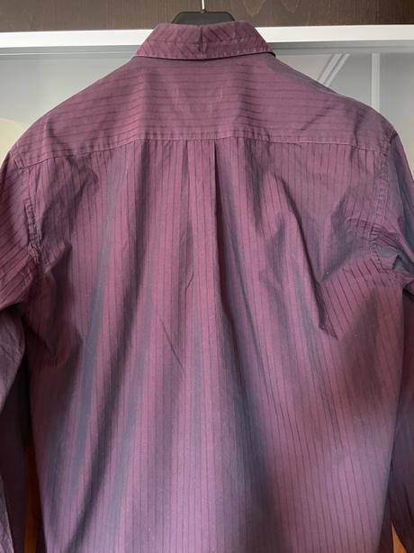 Jara fialová/bordová košeľa s čiernym pásikom xl, 43