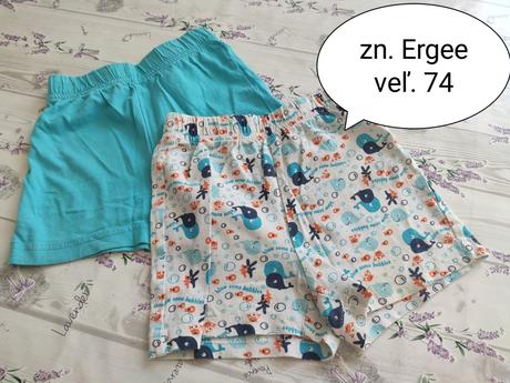 Tenké kraťasky 2ks za 2,50, ergee,74