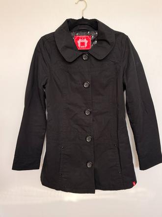 Edc by esprit čierny prechodný kabátik trenčkot, esprit,m