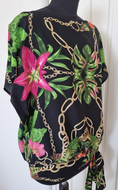 Kvetinová luxusná tunika slávnostná m/l, l