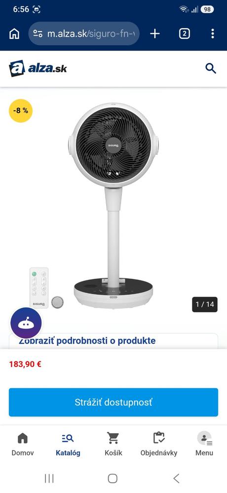 3d ventilátor-ohrievač siguro,