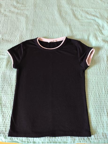 Čierne tričko zara s bielym lemovaním, veľ.m, pekn, zara,m