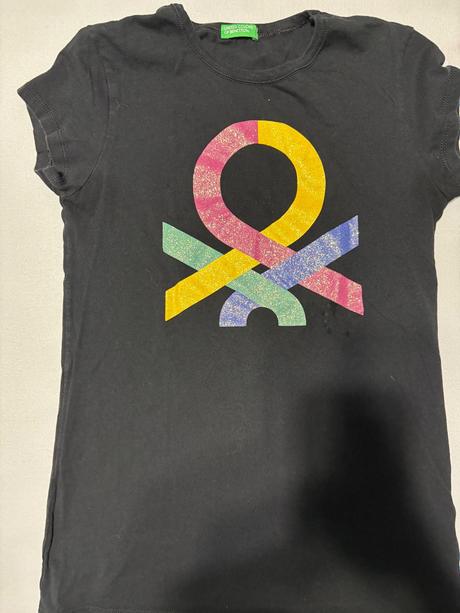 Čierne tričko, benetton,170