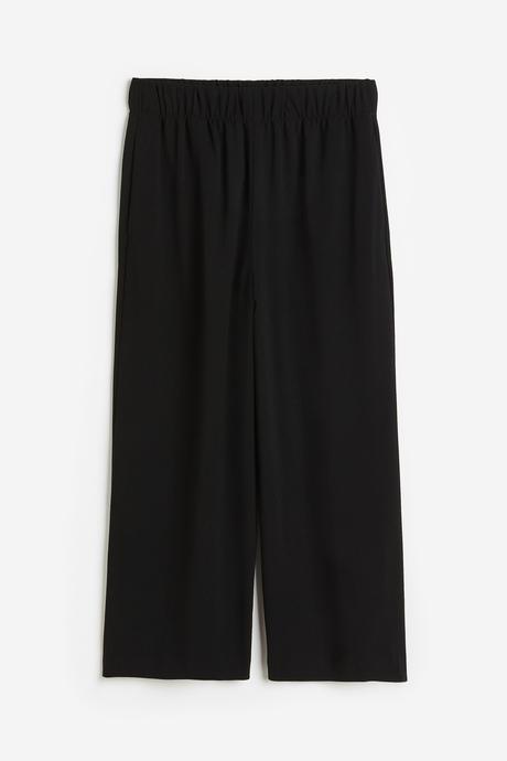 Čierne sukňové nohavice l, h&m,l