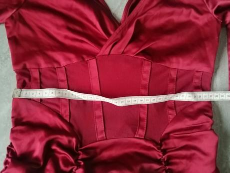 Bordové sexi šaty asos v36, pružné, 36