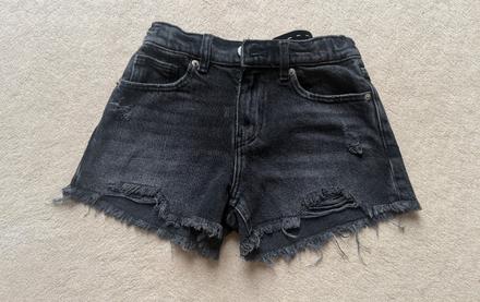 Riflové kraťasy čierne riflovina pre dievča, zara,122