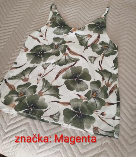 Letný dámsky luxusný top, zn. magenta s/ m, m