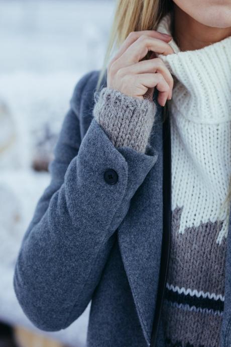 Mle collection limitovaná edícia vlnený kabát sivý, xs