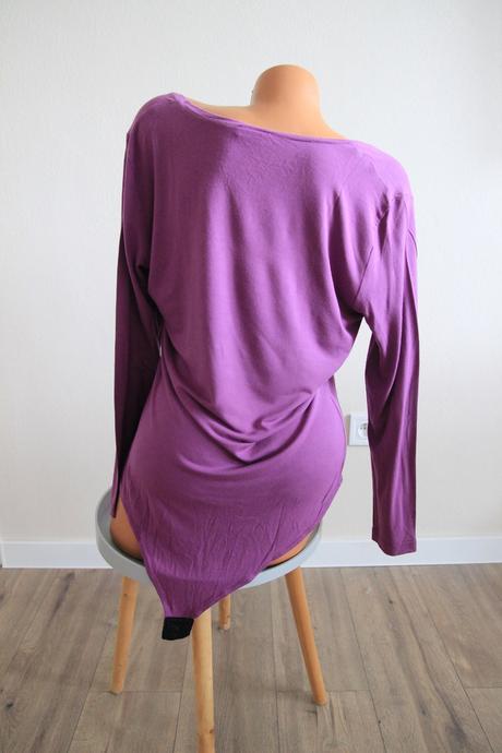 Fialový body top s viskózy, 3xl, xxxl