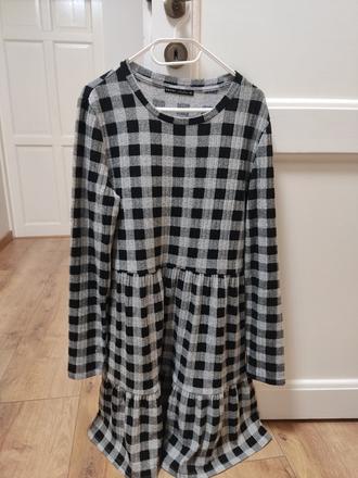 Zimné kockované šaty, house,xl