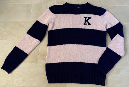 Modro-ružový pulovrik 152/158, otto,152