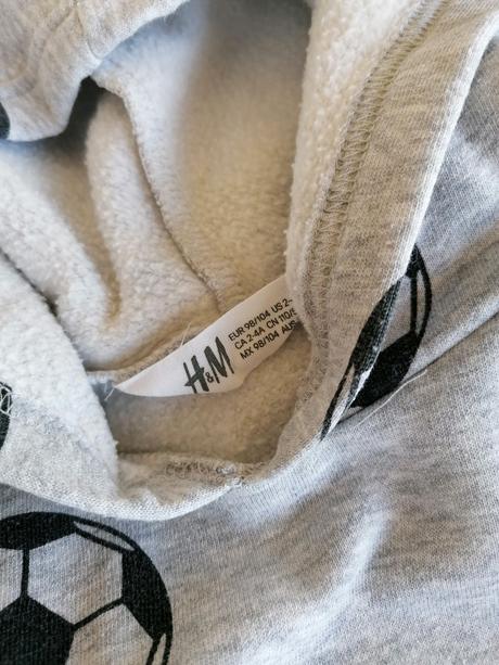 Mikina futbalky, h&m,104